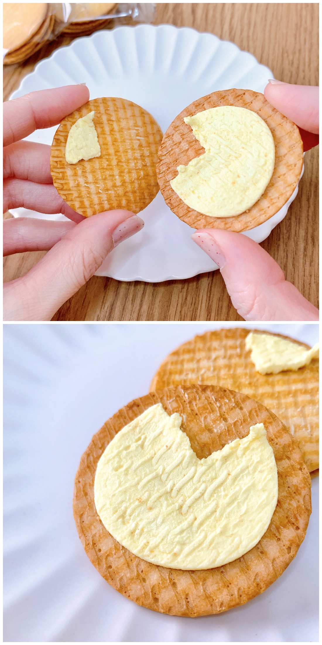 無印良品のおすすめのお菓子「プレッツェルサンド レモンクリーム味」