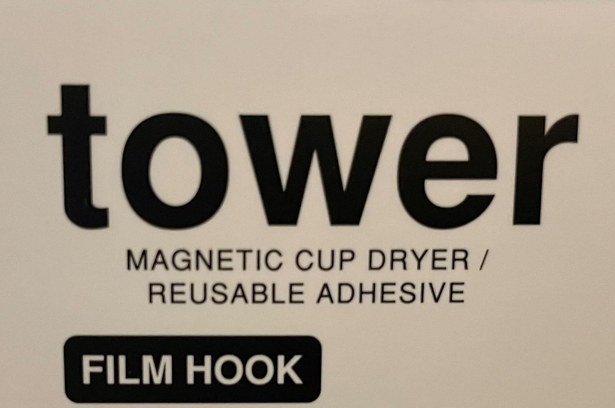 タワー 磁石付きカップ乾燥用フック／再利用可能接着剤 フィルムフック