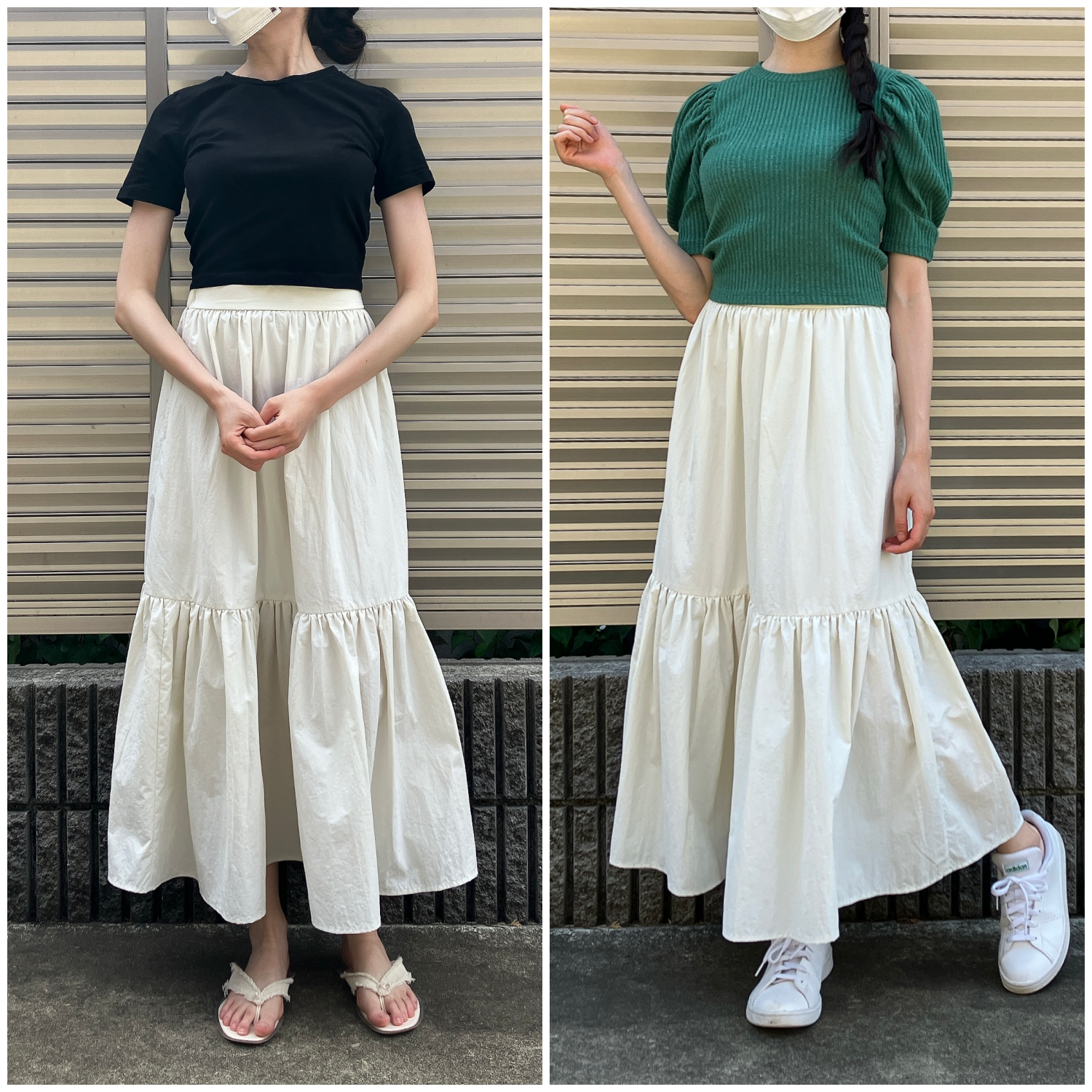 GU（ジーユー）のおすすめファッションアイテム「ティアードフレアロングスカートZ+E」