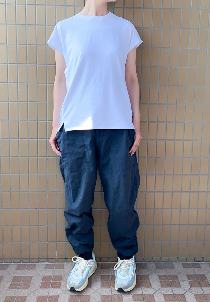 UNIQLO（ユニクロ）のおすすめファッションアイテム「ドライEXフレンチスリーブT」のコーディネート