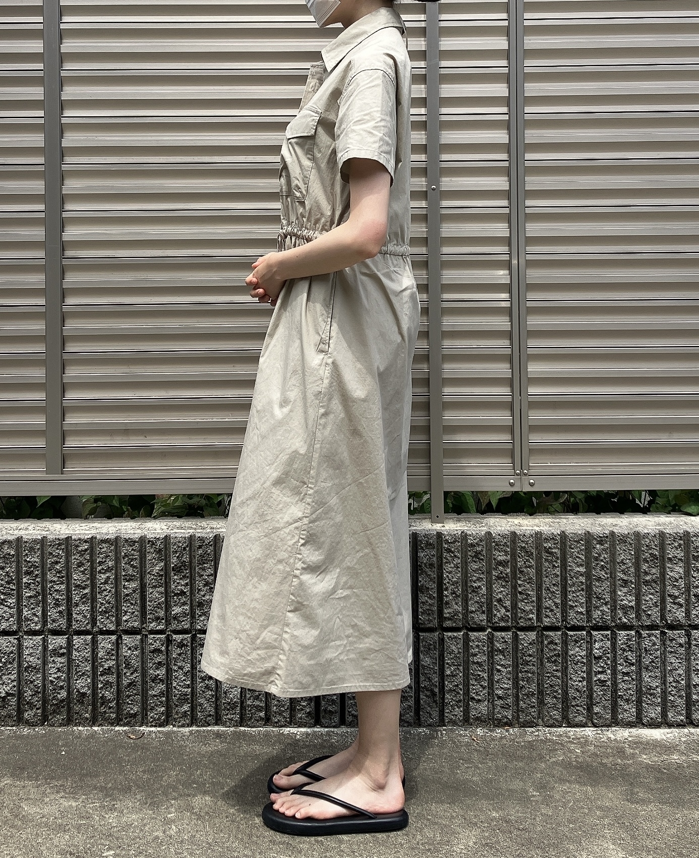 GU(ジーユー)のおすすめワンピース「ワークシャツワンピース(半袖)Q」