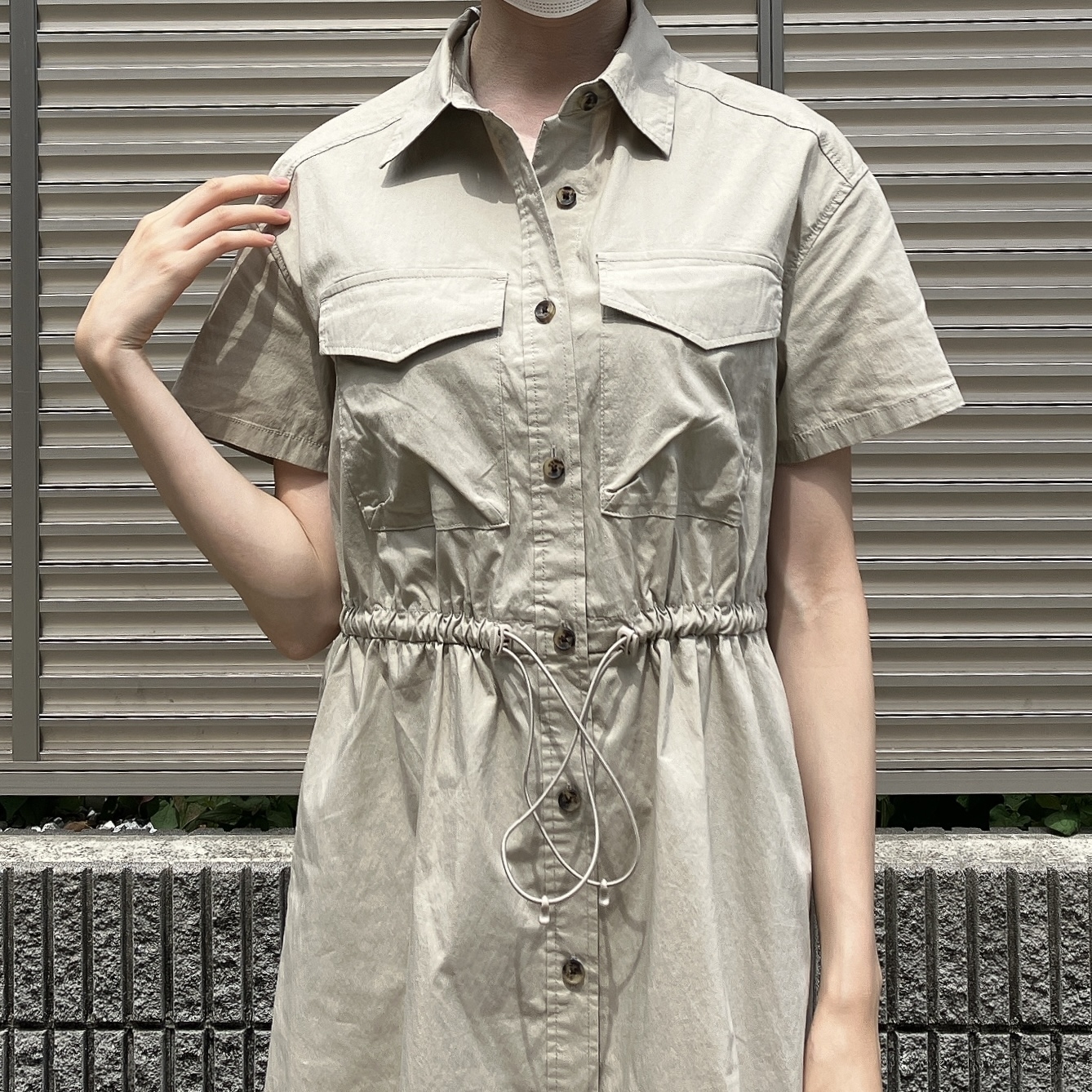 GU(ジーユー)のおすすめワンピース「ワークシャツワンピース(半袖)Q」