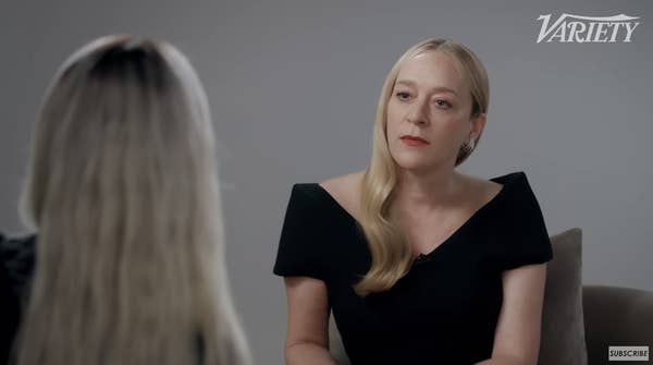 Chloë Sevigny listening to Kim Kardashian