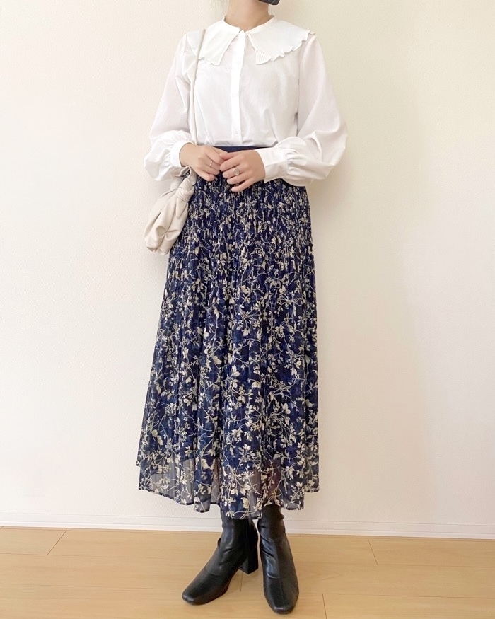 UNIQLO（ユニクロ）のおすすめファッションアイテム「シフォンスカート」のコーディネート