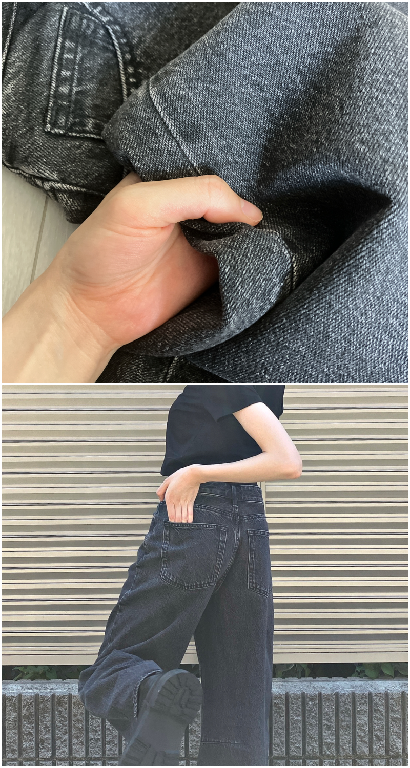 GU（ジーユー）のおすすめジーンズ「バレルレッグジーンズB+EC（丈短め68.0cm）」