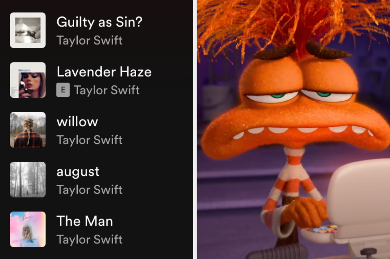 Make A Taylor Swift Playlist And We'll Tell You Which "Inside Out 2" Character You're Most Like
