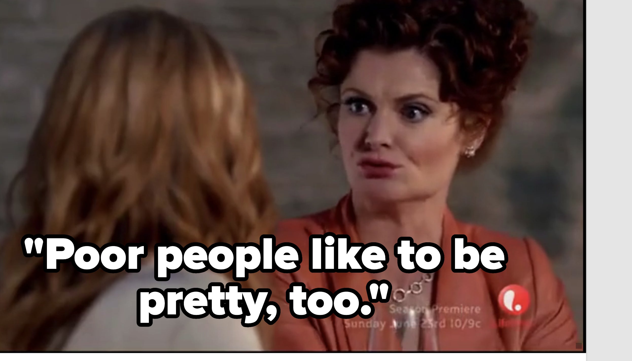 Debra Messing and another person are in a scene from a TV show, with Debra wearing a stylish blazer. Text in image: &quot;Series premiere Sunday March 3rd 10/9c.&quot;