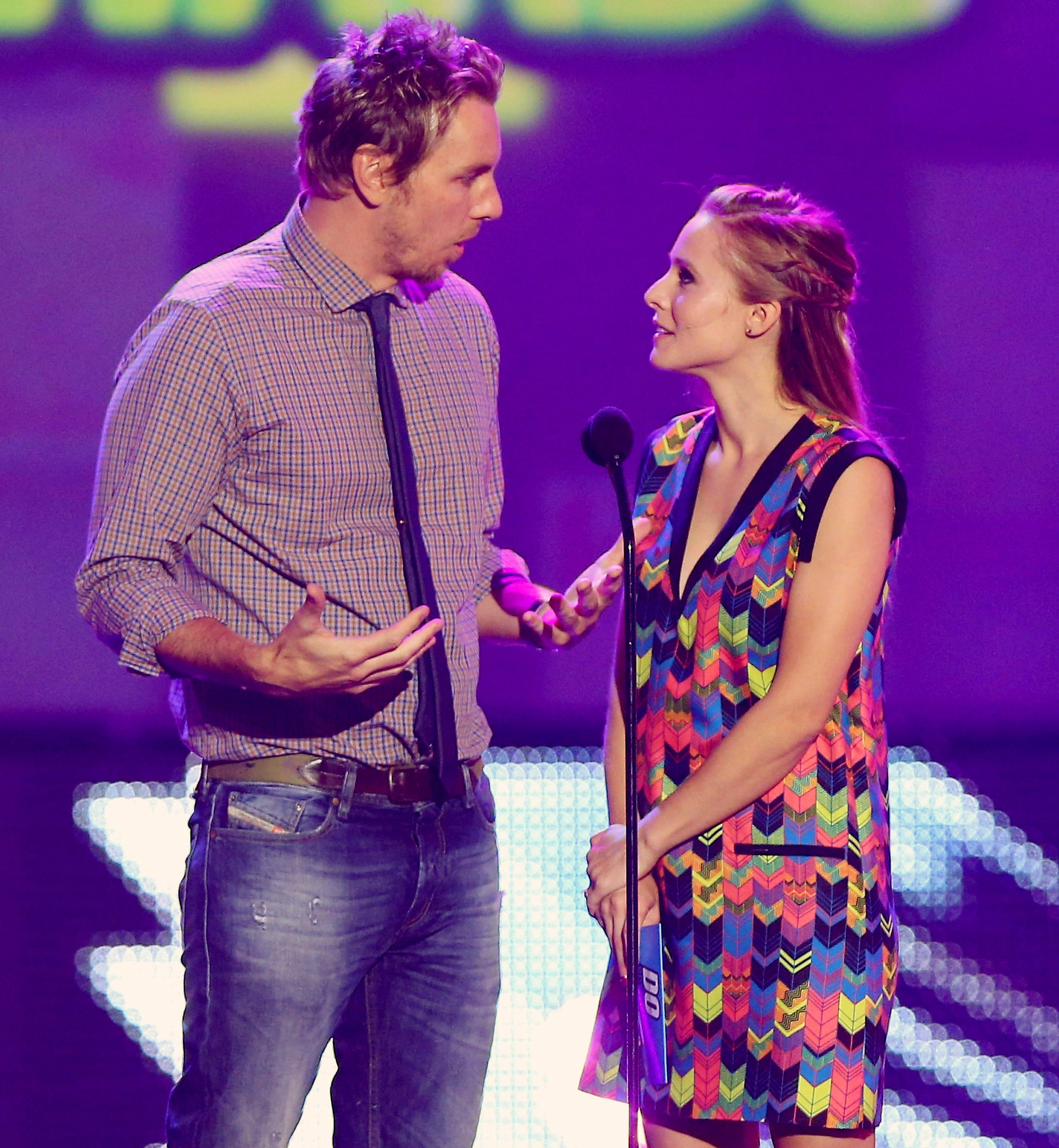 Dax Shepard and Kristen Bell onstage