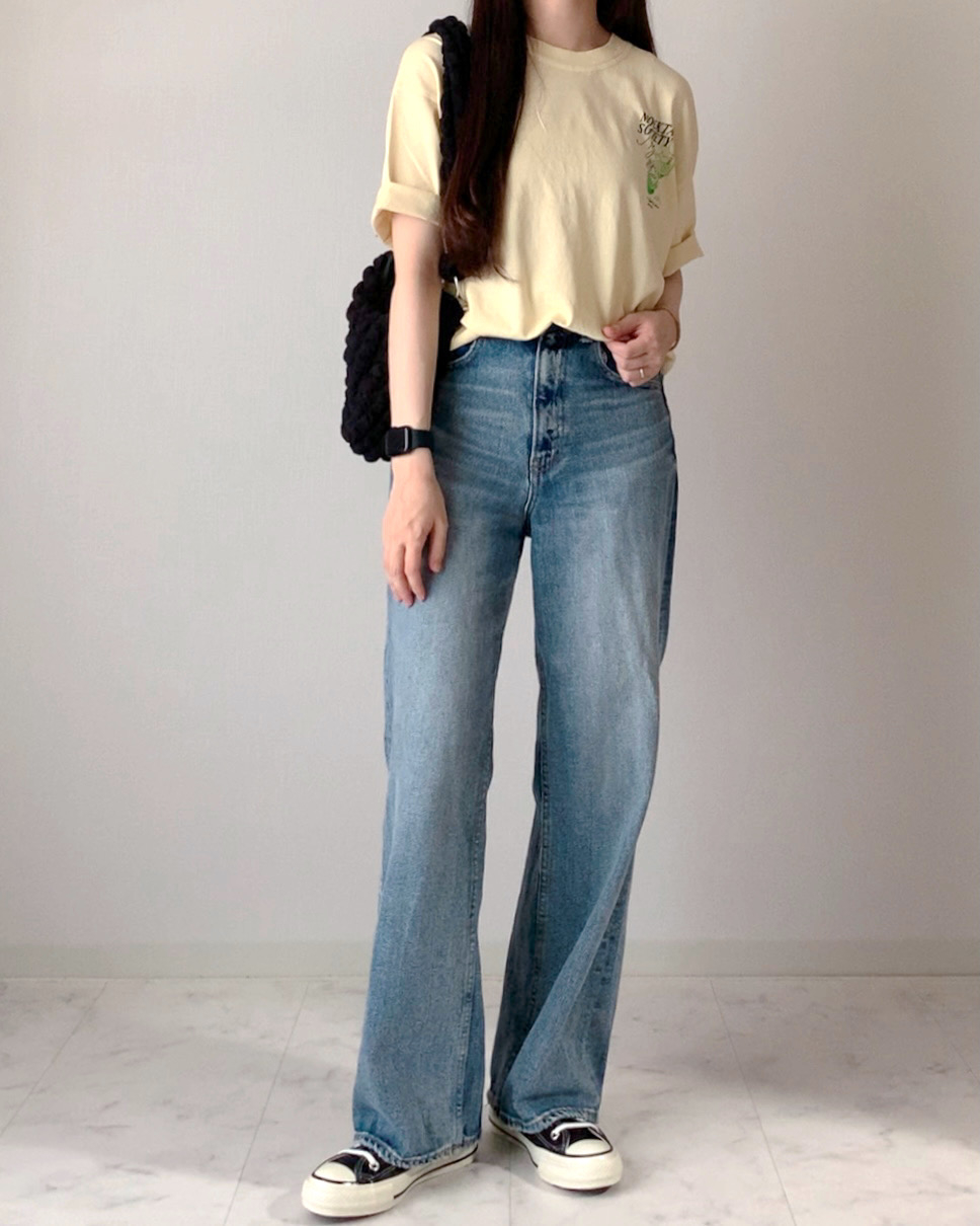 ZARA(ザラ)のおすすめファッションアイテム「プリント フェイドエフェクト Tシャツ」のコーディネート