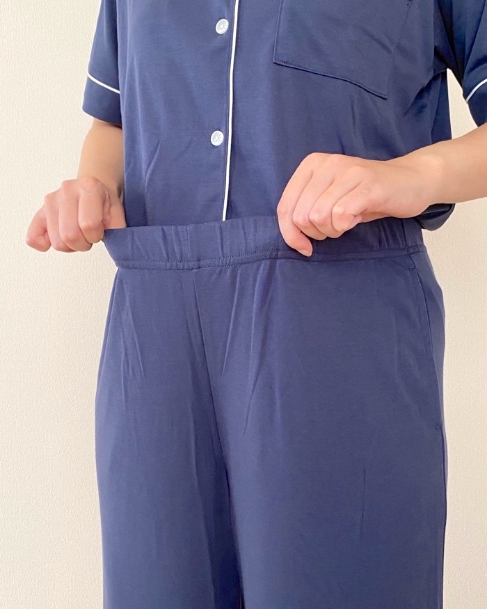 GU（ジーユー）のおすすめファッションアイテム「ミントパジャマ（半袖&amp;amp;ロングパンツ）Sabon」