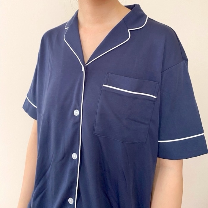 GU（ジーユー）のおすすめファッションアイテム「ミントパジャマ（半袖&amp;amp;ロングパンツ）Sabon」