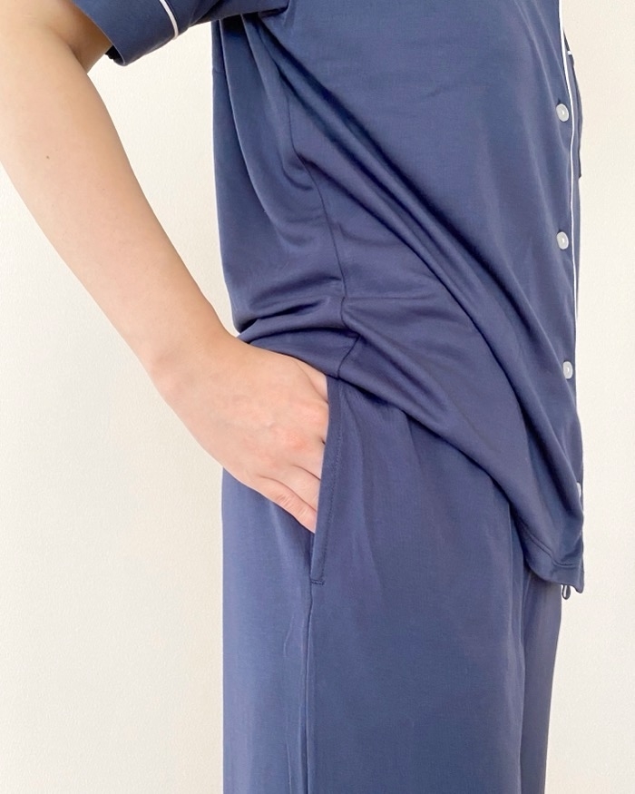 GU（ジーユー）のおすすめファッションアイテム「ミントパジャマ（半袖&amp;amp;ロングパンツ）Sabon」