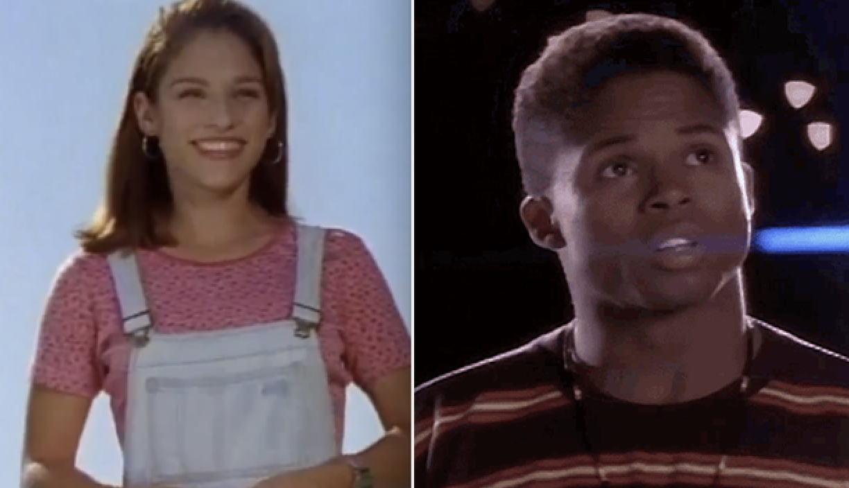 Side-by-sides of the original Pink and Black Power Rangers
