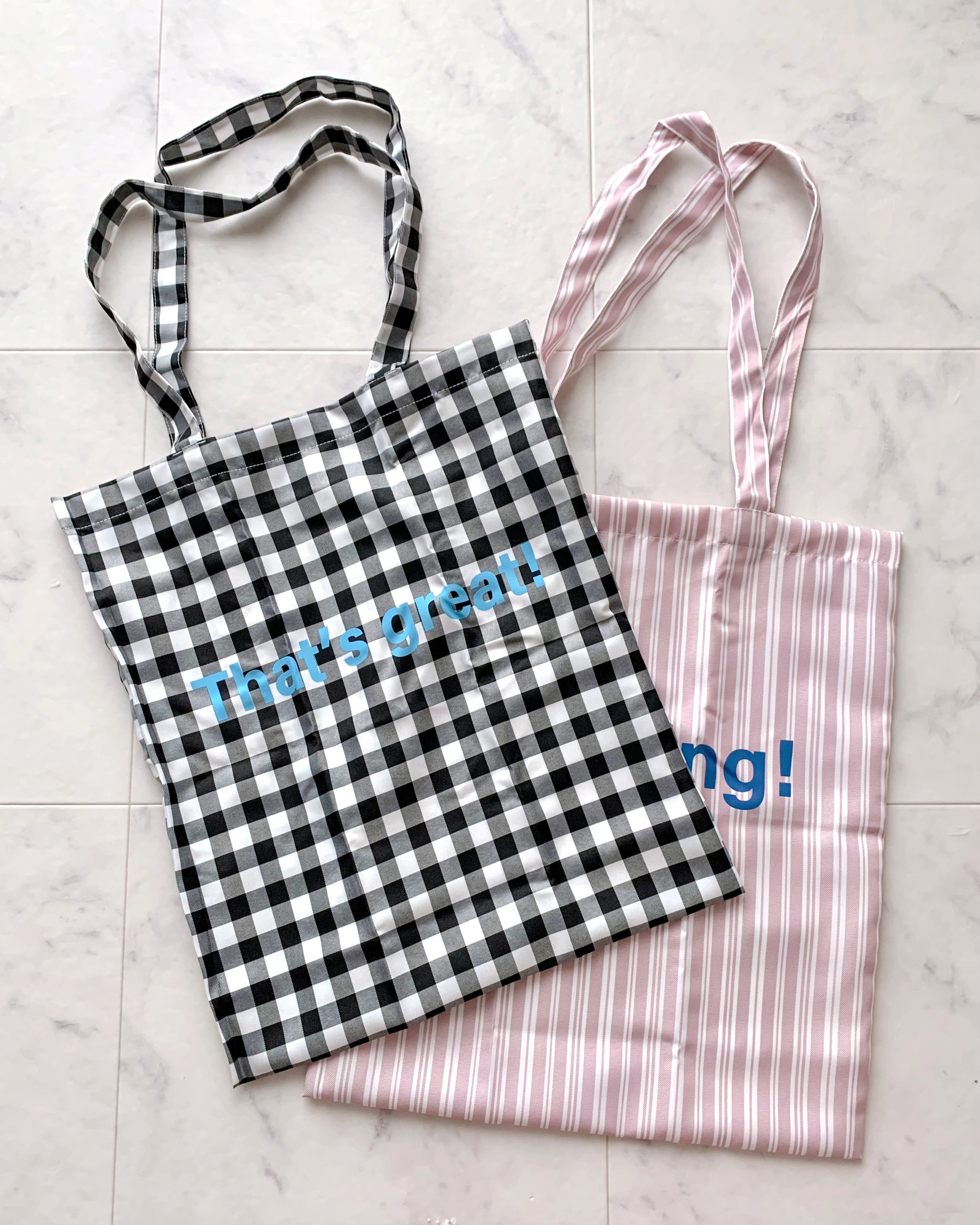 GUのオススメのバッグ「メッセージトートバッグ(柄)」