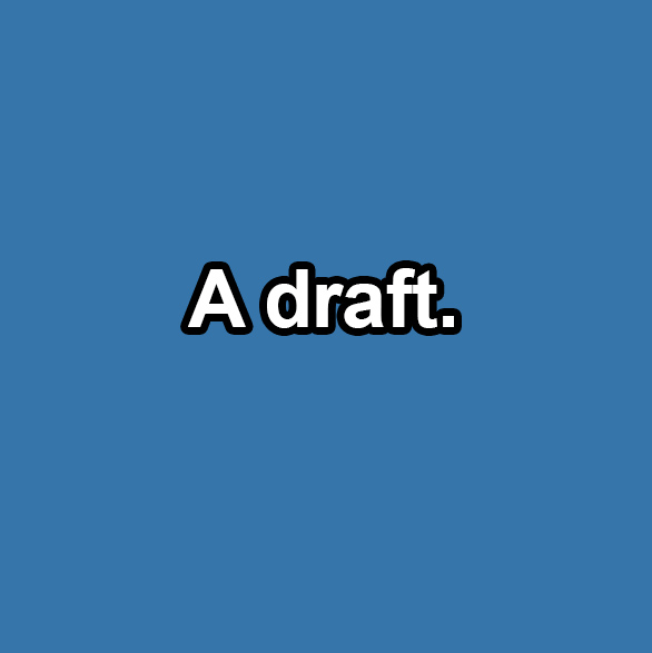 Answer is a draft