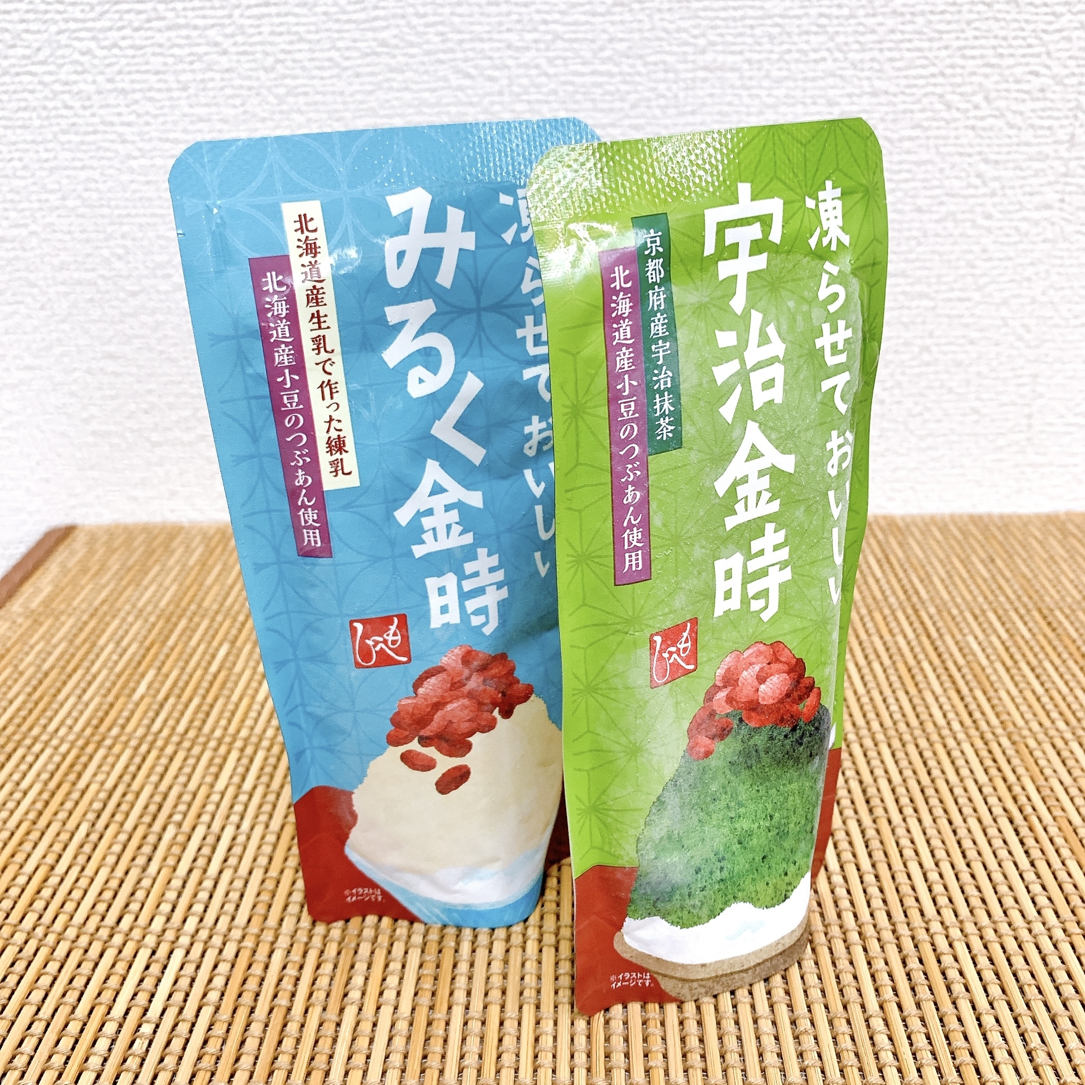 KALDI（カルディ）のおすすめのアイス「凍らせておいしい 宇治金時」「凍らせておいしい みるく金時」