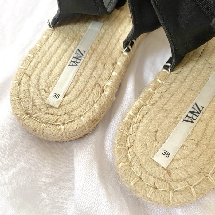 ZARA（ザラ）のおすすめファッションアイテム「リボン トップステッチ エスパドリーユ」