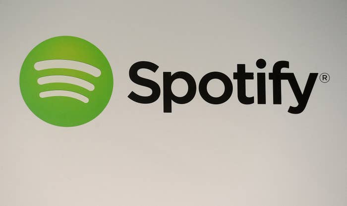 Spotifyのロゴ画像（時事通信）