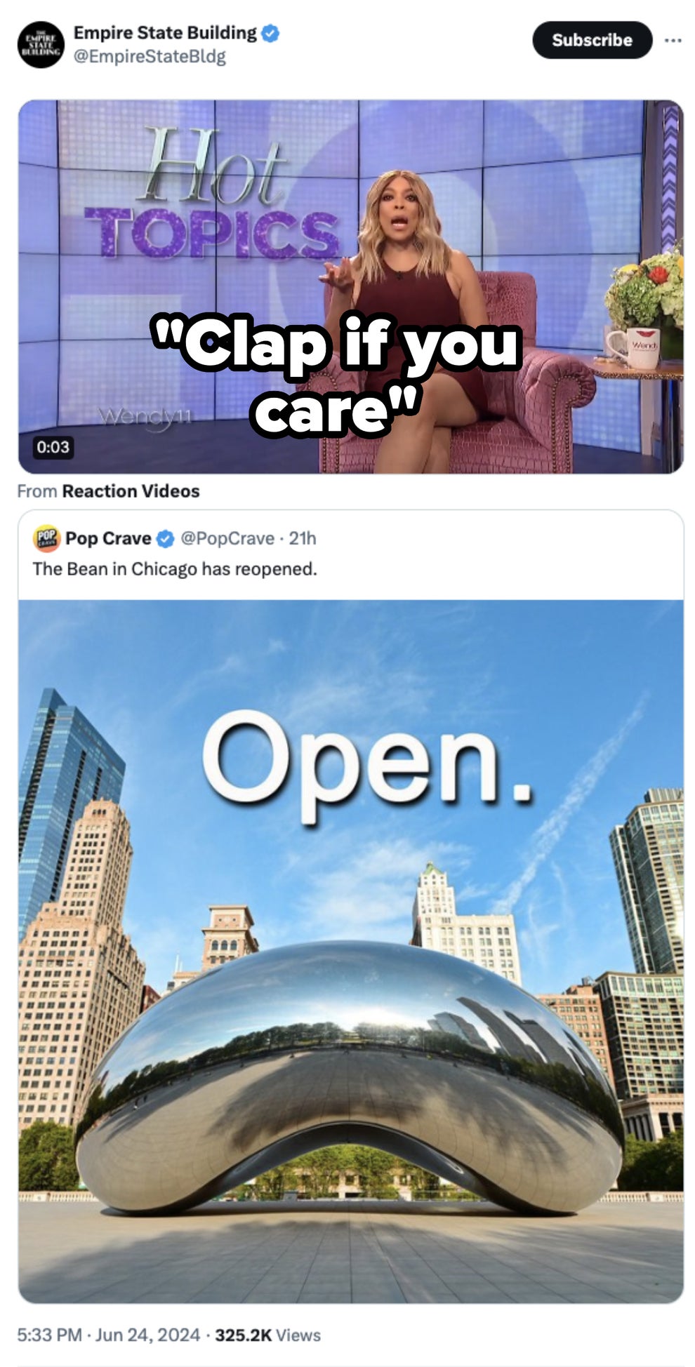 Empire State Vs. Chicago Bean Feud Is Hilarious