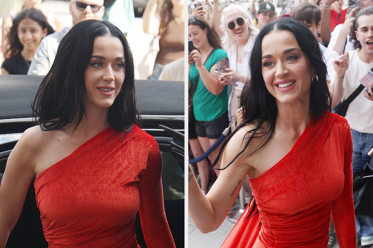 Katy Perry Wore A Dress With A Train Reportedly Over 100 Yards Long Katy Perry Wore A Dress With A Train Reportedly Over 100 Yards Long