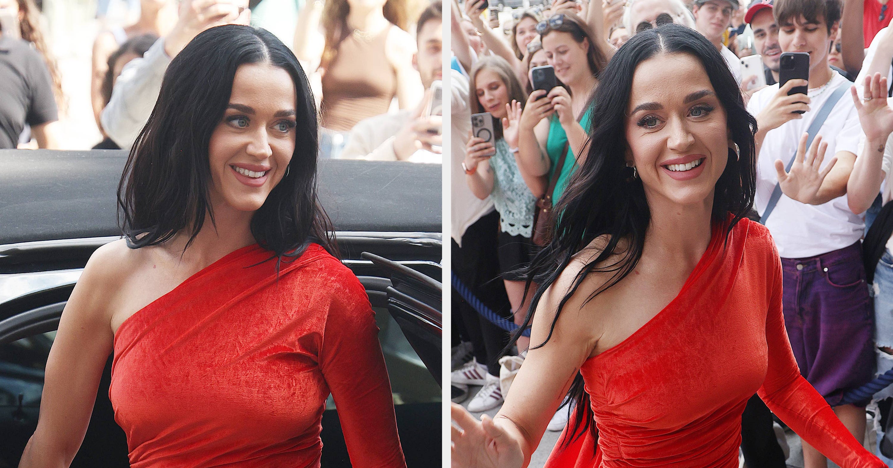 Katy Perry wore a dress with a train more than 100 meters long