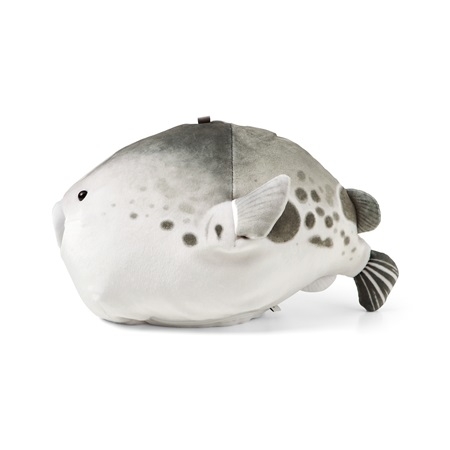 水を吐くフグのぬいぐるみティッシュケース 左向き