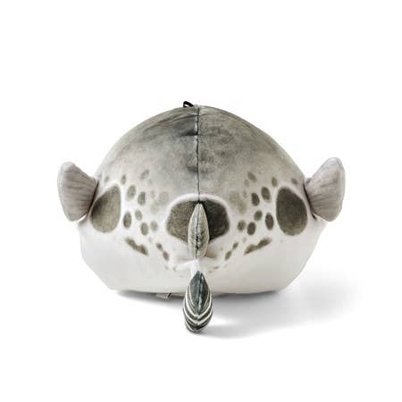 水を吐くフグのぬいぐるみティッシュケース 後ろ向き