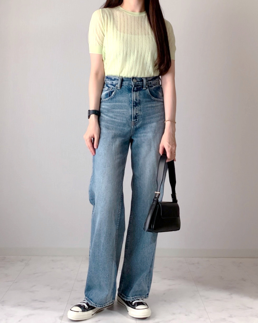 ZARAのオススメのトップス「オープンワーク ファインニット トップス」のコーディネート