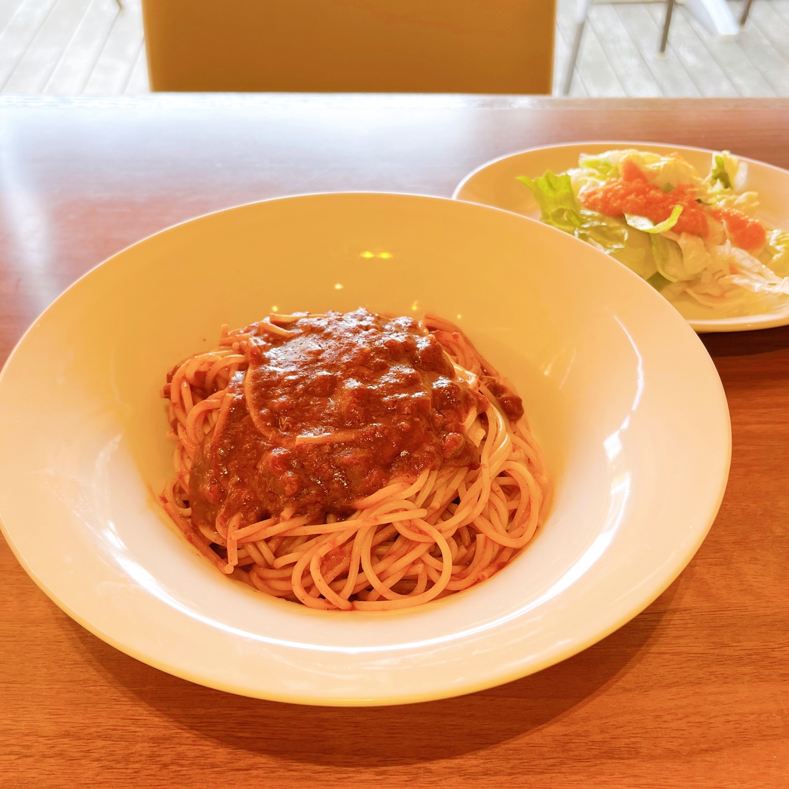 Denny's(デニーズ)のおすすめモーニング「ミートスパゲッティ ミニサラダつき」