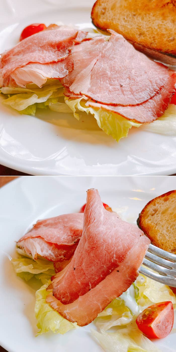 Denny's(デニーズ)のおすすめモーニング「ローストポークサラダ ライ麦パン添え ドリンクつき」