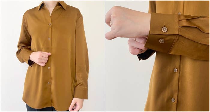 UNIQLO(ユニクロ)のおすすめファッションアイテム「サテンブラウス」