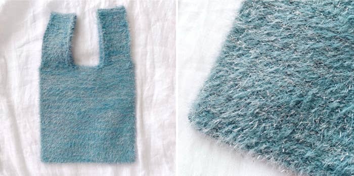 GU（ジーユー）のおすすめファッションアイテム「ラメニットミニバッグ」