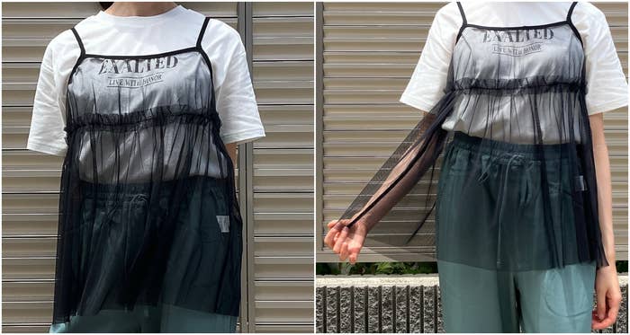 Honeys(ハニーズ)のおすすめトップス「Tシャツ付チュールキャミ」