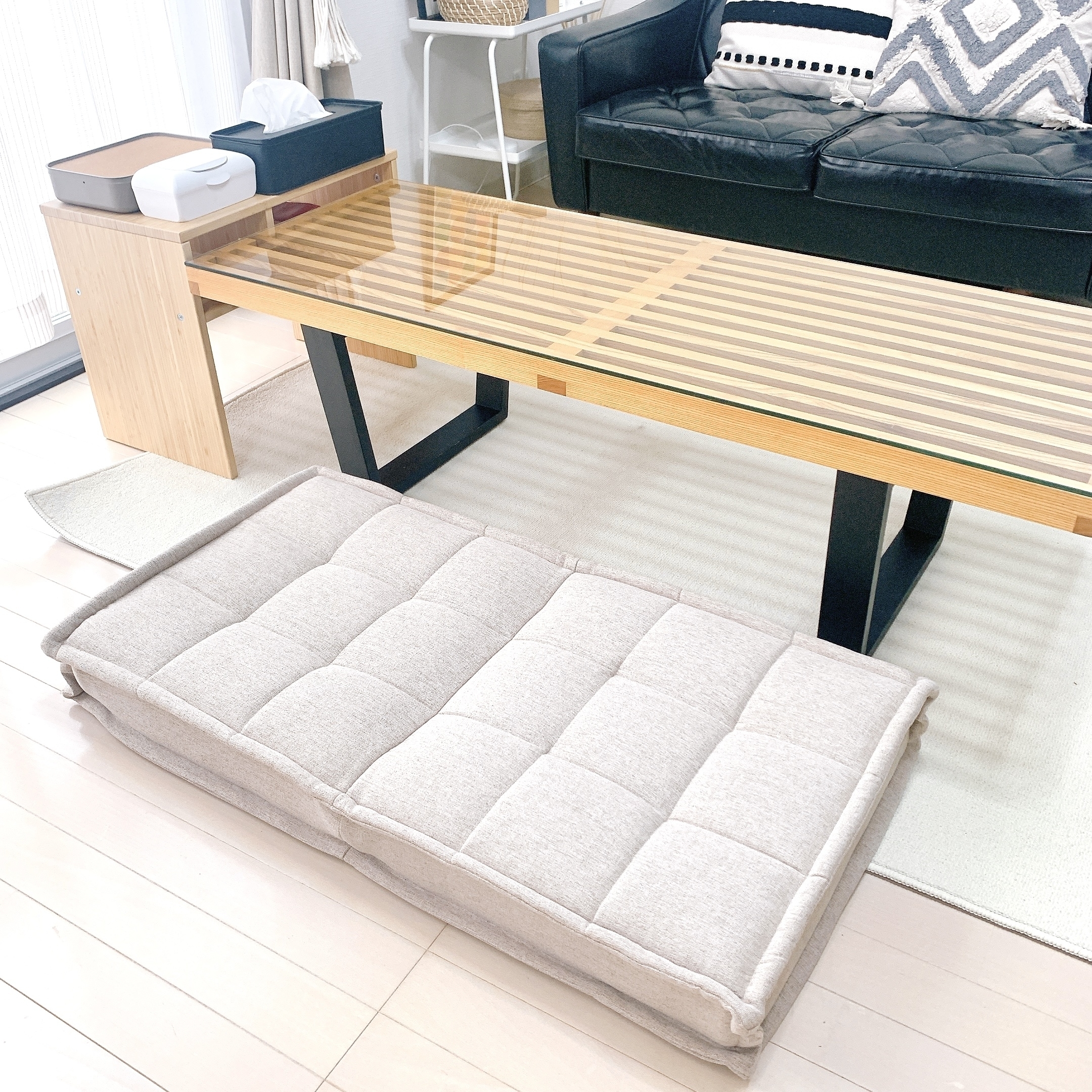 ニトリのおすすめグッズ「コンパクト座椅子(LC-A02SQ BE)」