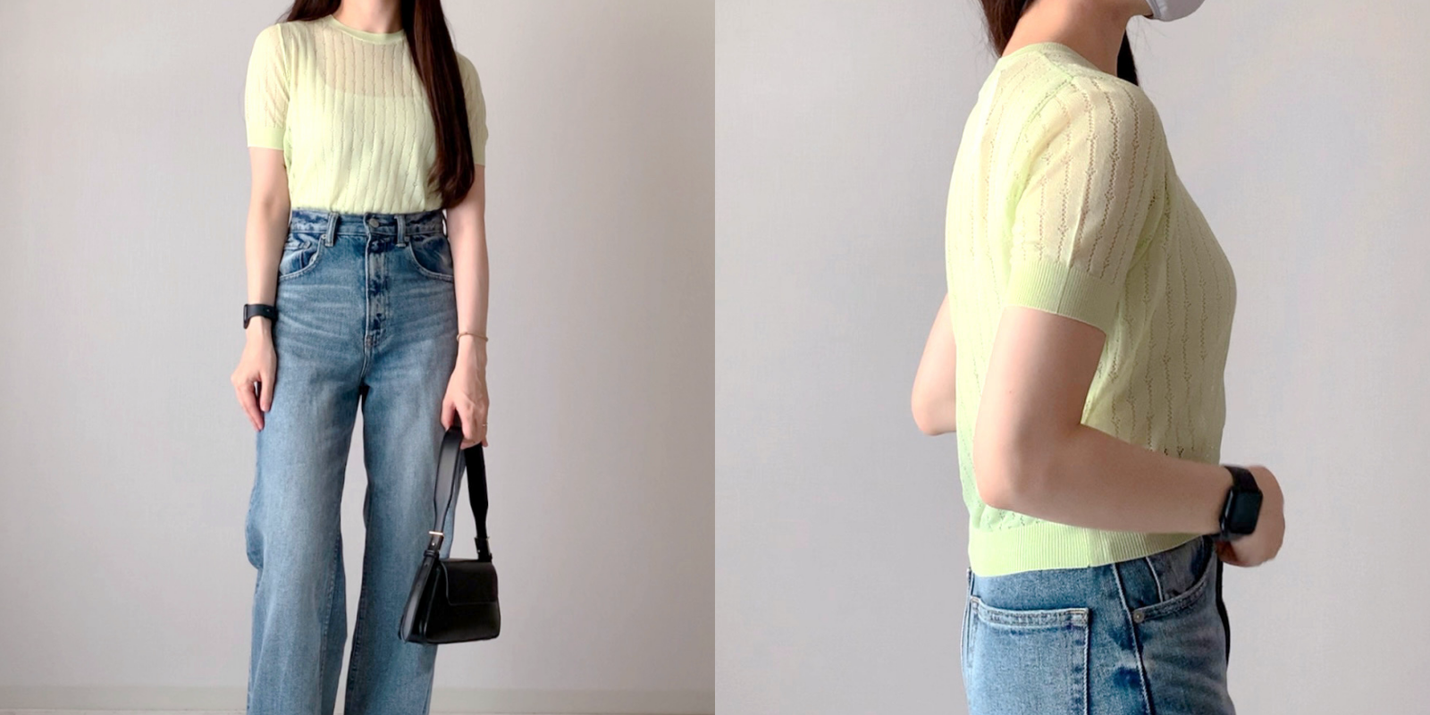 ZARAのオススメのトップス「オープンワーク ファインニット トップス」