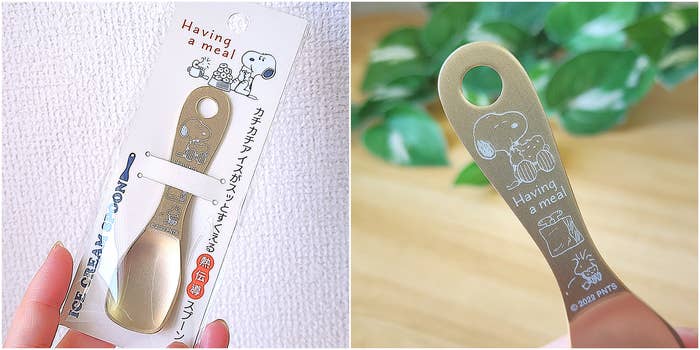 ニトリのおすすめスヌーピー雑貨「【デコホーム商品】アイスクリームスプーン(スヌーピー yum GO)」