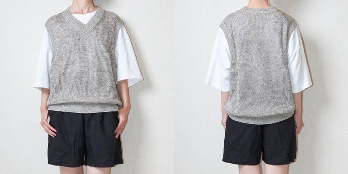 GU（ジーユー）のおすすめファッションアイテム「ウォッシャブルメランジVネックベスト」