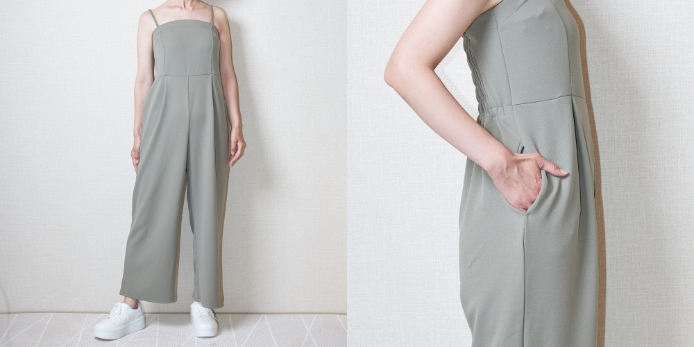 GU（ジーユー）のおすすめファッションアイテム「カットソーベアキャミソールサロペットパンツQ」