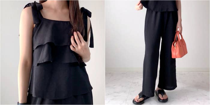 しまむらのおすすめセットアップ「2セット TT2PK*ビスチェ」