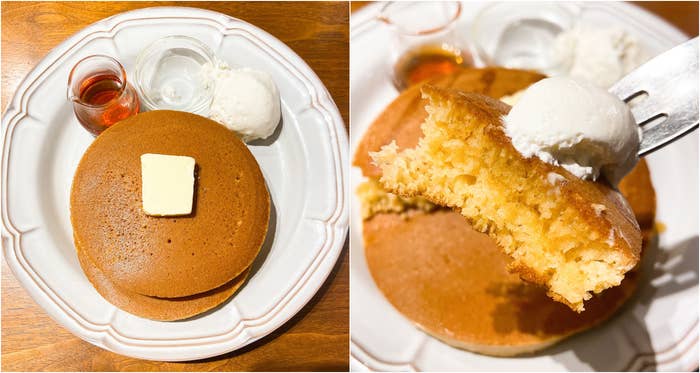 珈琲館のオススメのメニュー「トラディショナル・ホットケーキ ホイップクリーム付き」