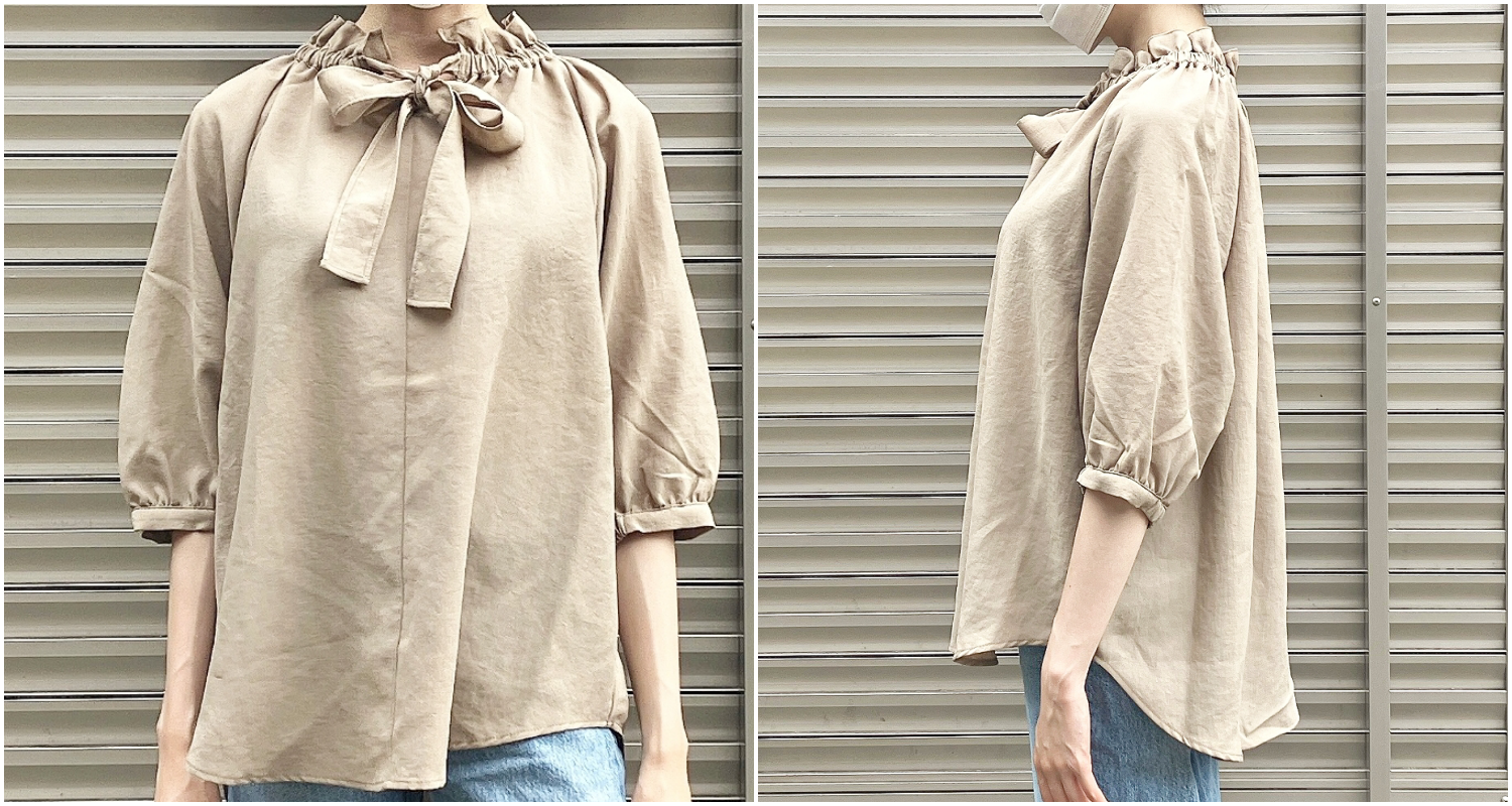 Honeys（ハニーズ）のおすすめトップス「6分袖フリルネックブラウス」