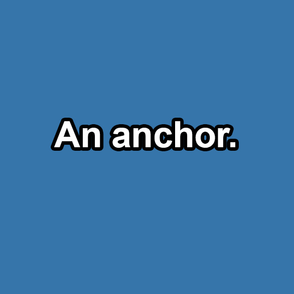 Answer is an anchor