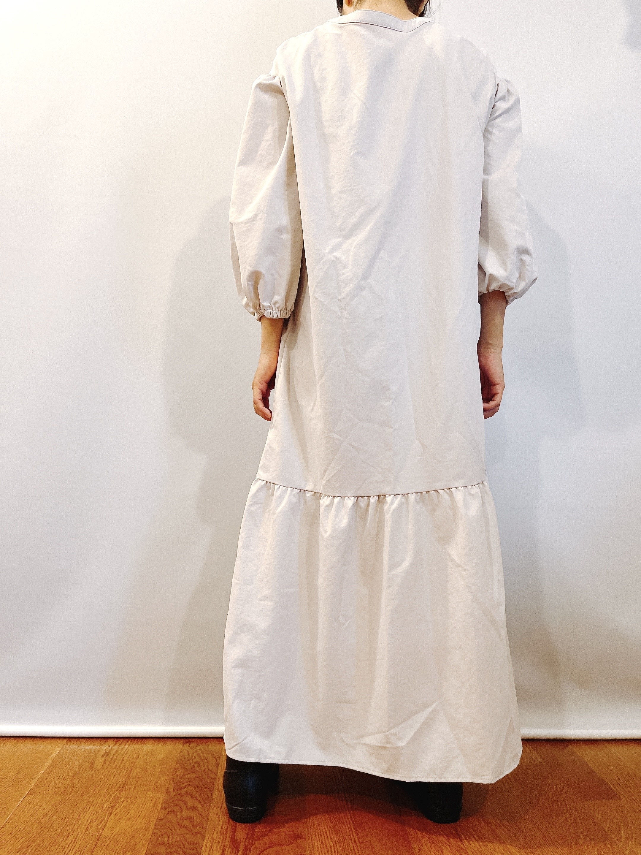 しまむらのおすすめファッションアイテム「ワッシャーティアードワンピ」