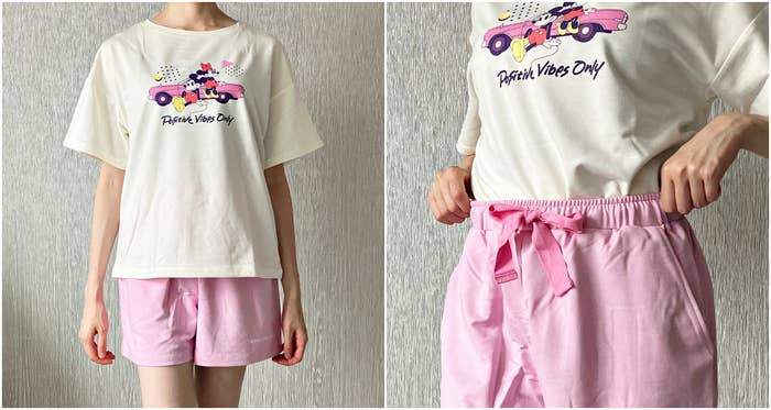 ミッキー シャツ ショートパンツ ルームウェア レトロ レア M ディズニー Disney/ディズニー】ミッキー/もこもこニットルームウェアハーフ