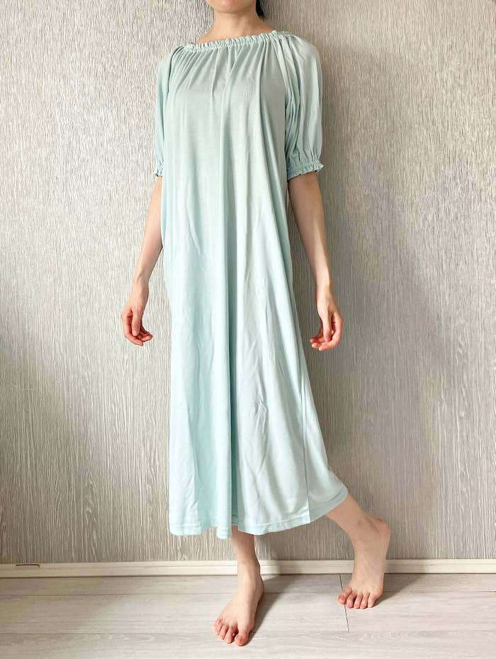GU（ジーユー）のおすすめルームウェア「ミント2WAYラウンジワンピース（半袖）Sabon」