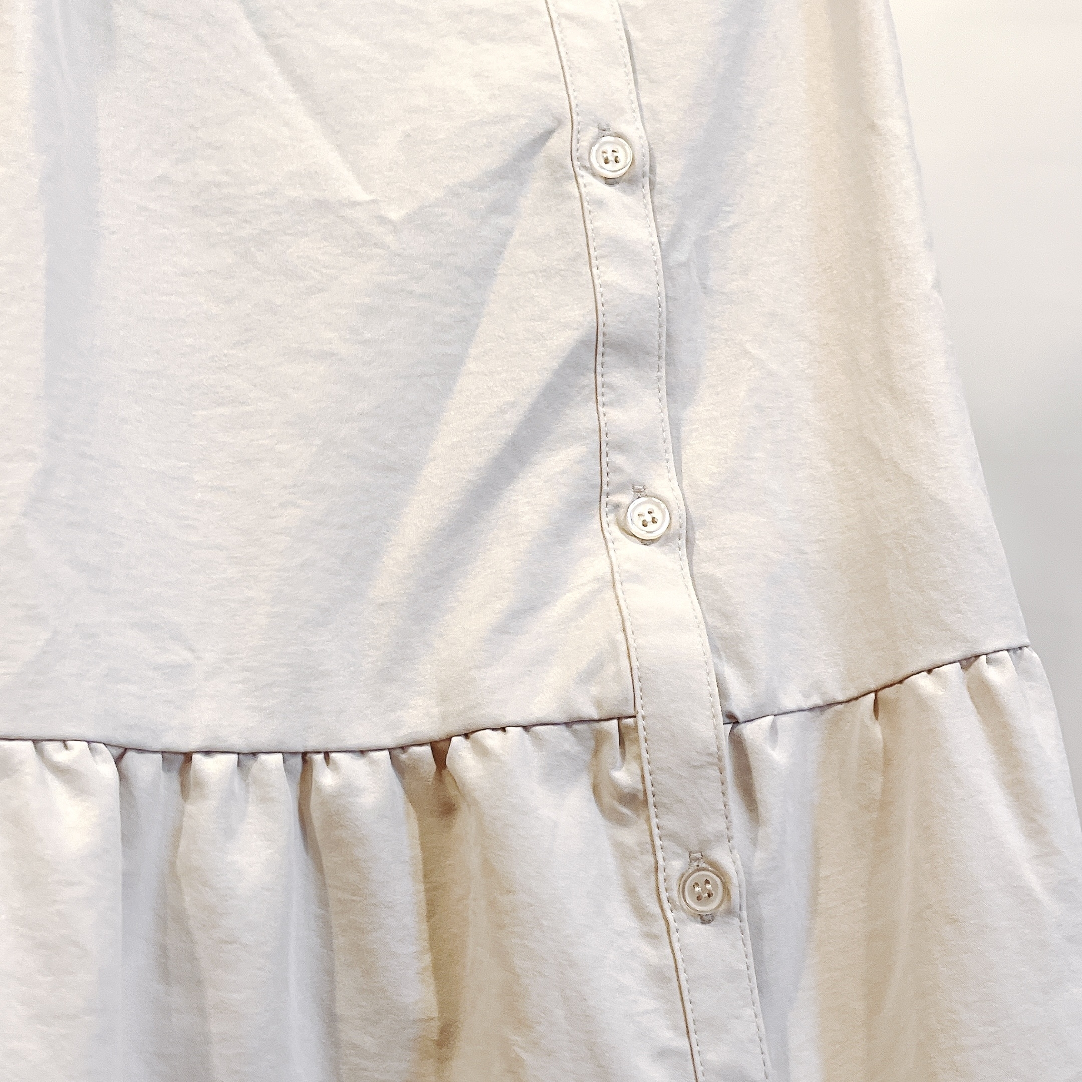 しまむらのおすすめファッションアイテム「ワッシャーティアードワンピ」