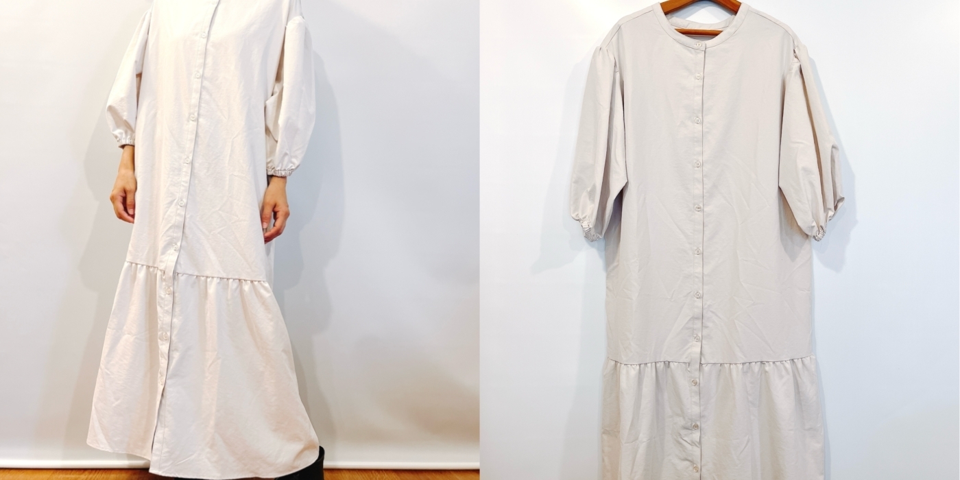 しまむらのおすすめファッションアイテム「ワッシャーティアードワンピ」