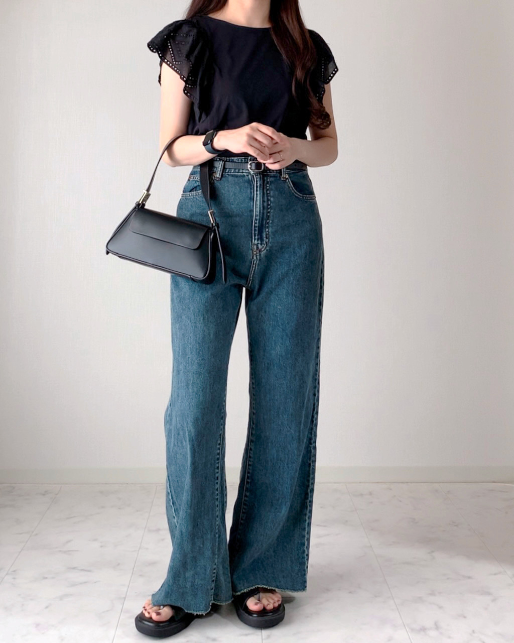 しまむらのおすすめファッションアイテム「SD*TNKCフレア67」のコーディネート