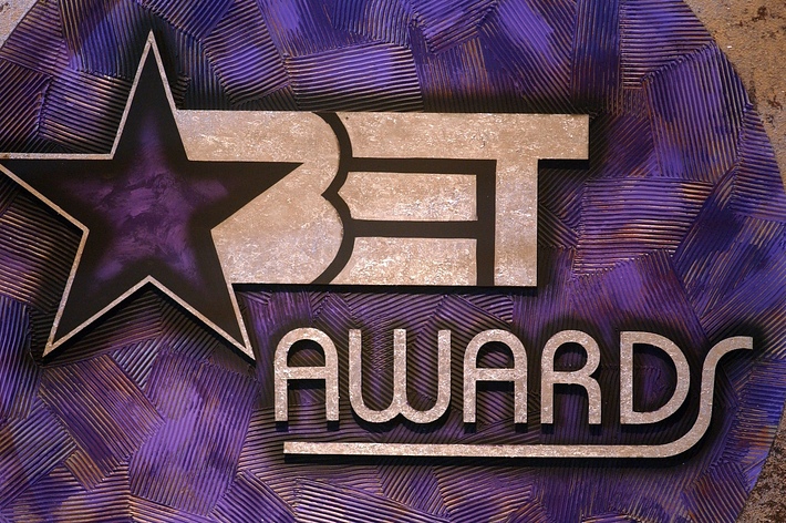 BET Awards sign with a large star on the left
