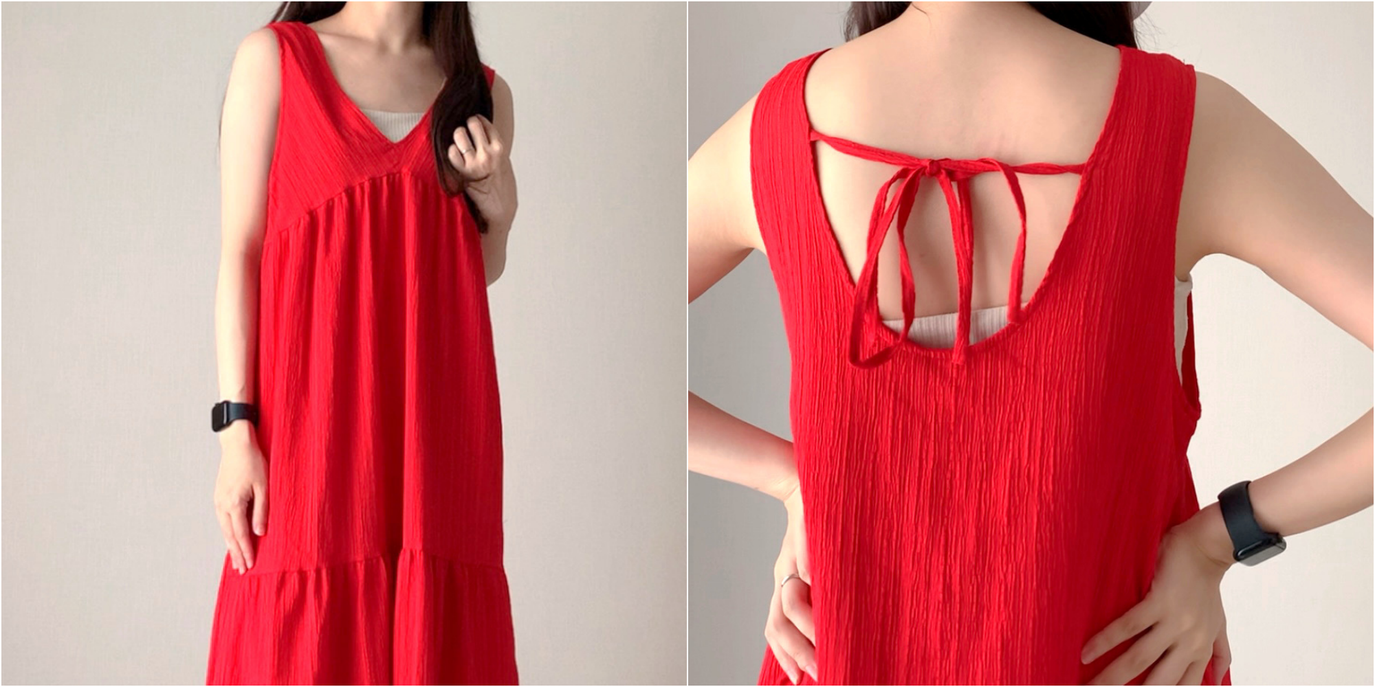 しまむらのおすすめファッションアイテム「ヨウリョウティアードOP」